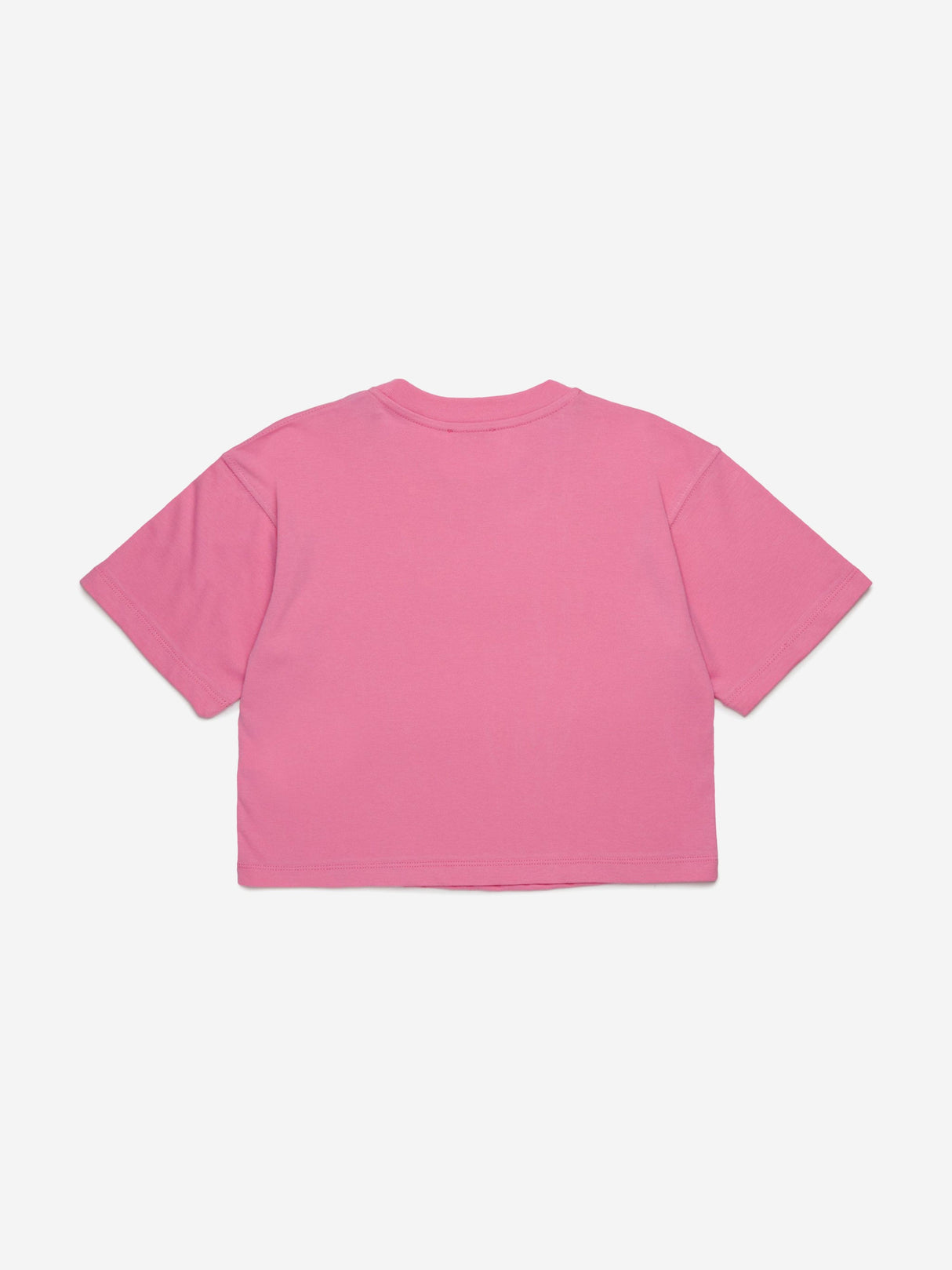 Diesel Girls Cropped Logo T-Shirt in Pink