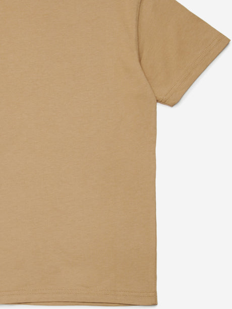 Diesel Boys Logo Print T-Shirt in Beige