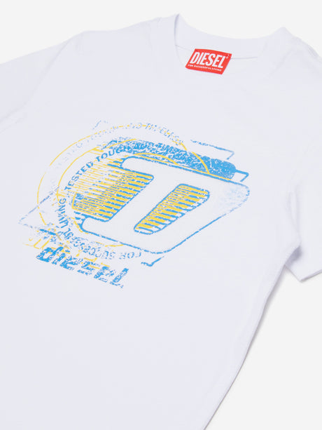 Diesel Boys Logo T-Shirt in White