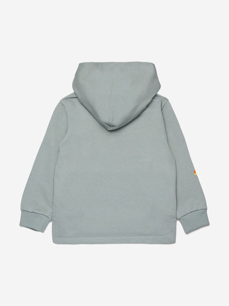 Diesel Boys Logo Print Hoodie in Grey