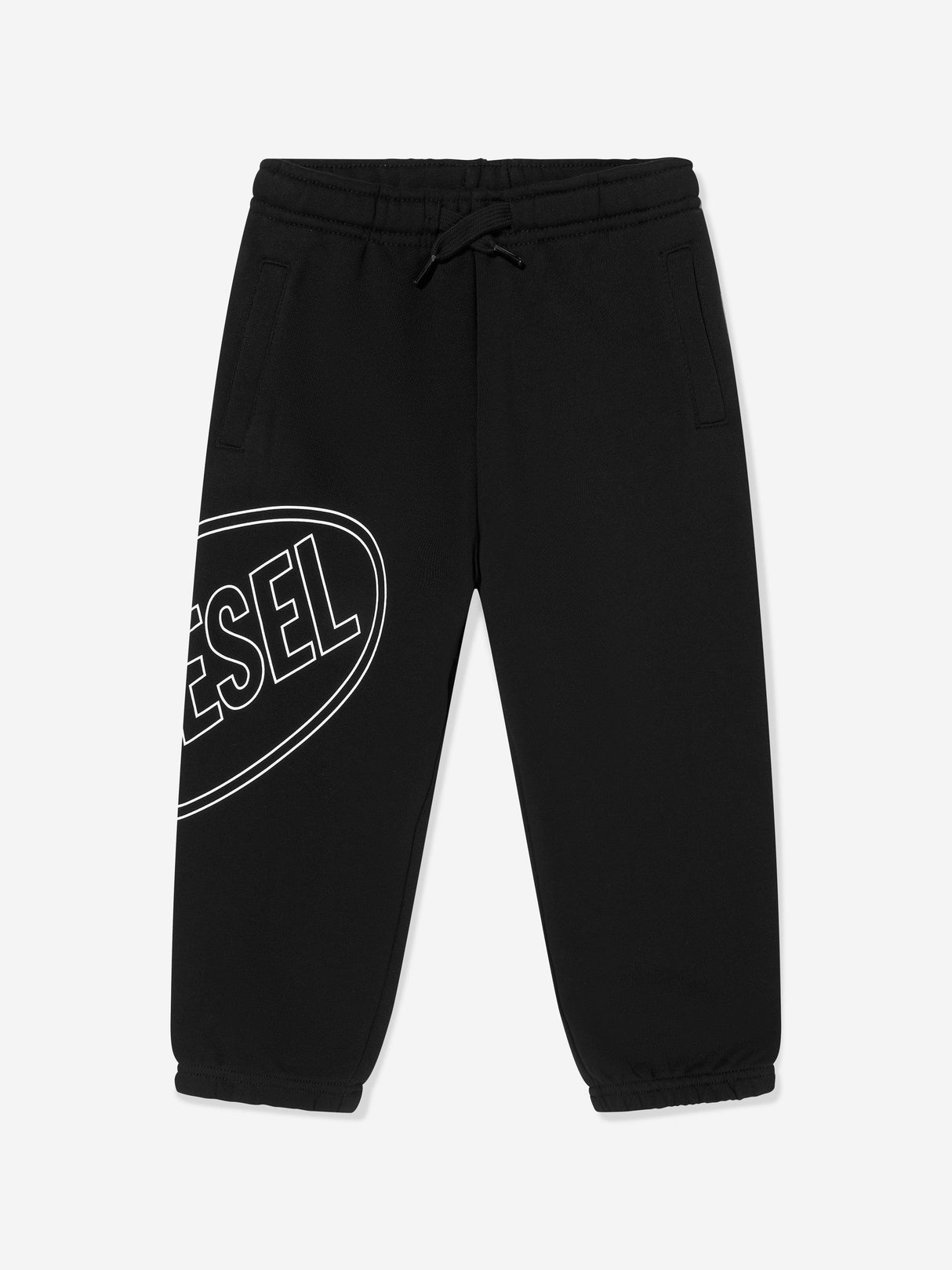 Diesel Boys Logo Joggers in Black