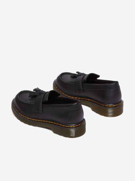 Dr Martens Boys Adrian Leather Tassel Loafers in Black