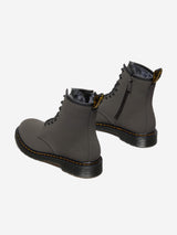 Dr Martens Kids 1460 Serena Faux Fur Lined Leather Boots in Grey