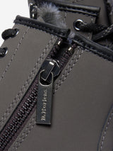 Dr Martens Kids 1460 Serena Faux Fur Lined Leather Boots in Grey