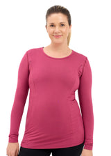 Bamboo Maternity & Breastfeeding Long Sleeved Top - Cherry