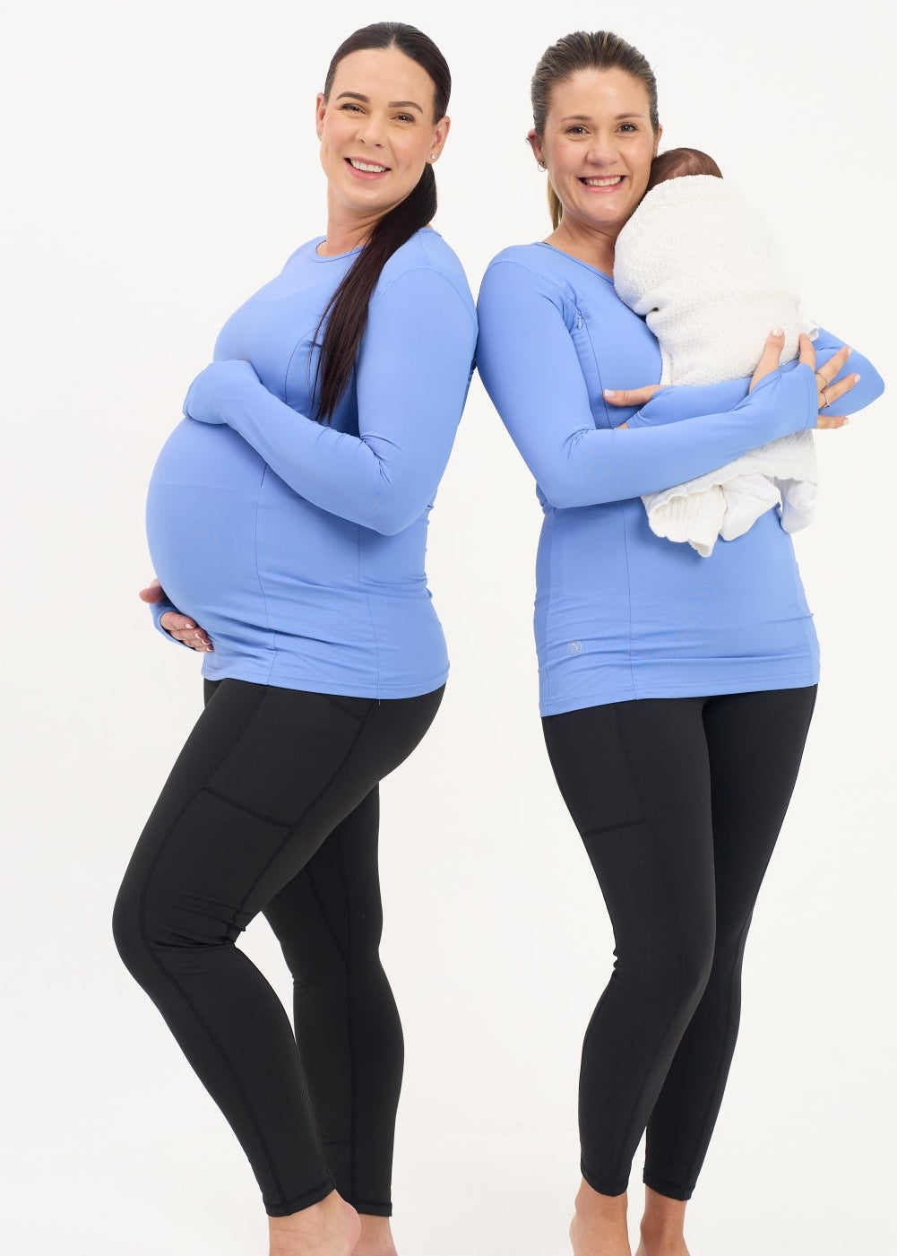 Swift Maternity & Breastfeeding Run Top - Cornflower Blue