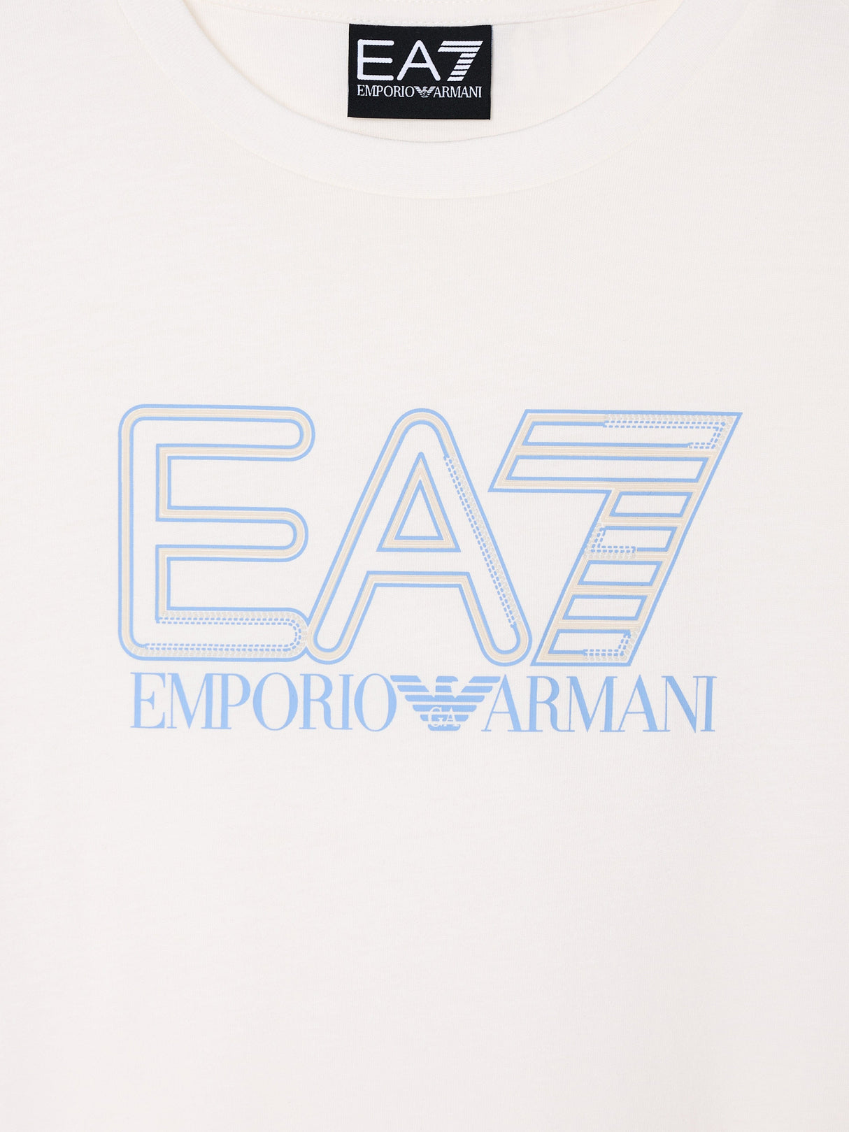 EA7 Emporio Armani Boys Train Visibility T-Shirt in Ivory