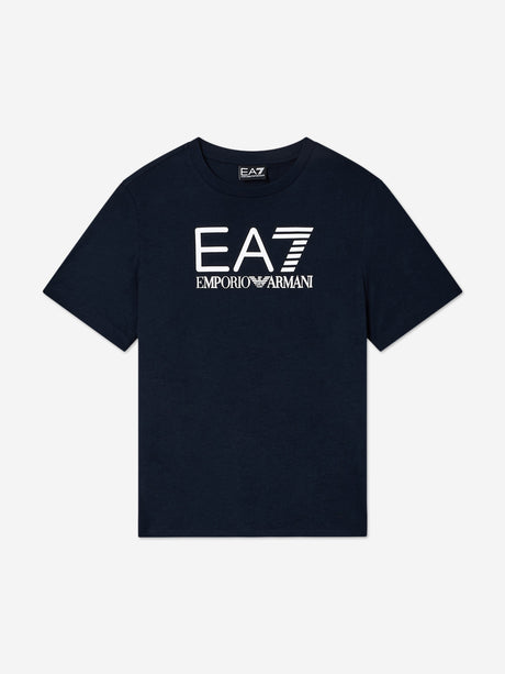 EA7 Emporio Armani Boys Train Visibility Short Set in Navy