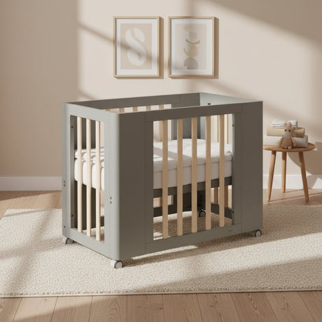 Cocoon Evoke 4 in 1 Nursery Furniture System – Crib, Cot, Toddler Bed & Sofa, Dove Grey / Natural Wash