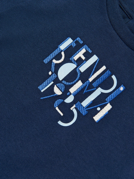 Fendi Baby Logo T-Shirt in Navy