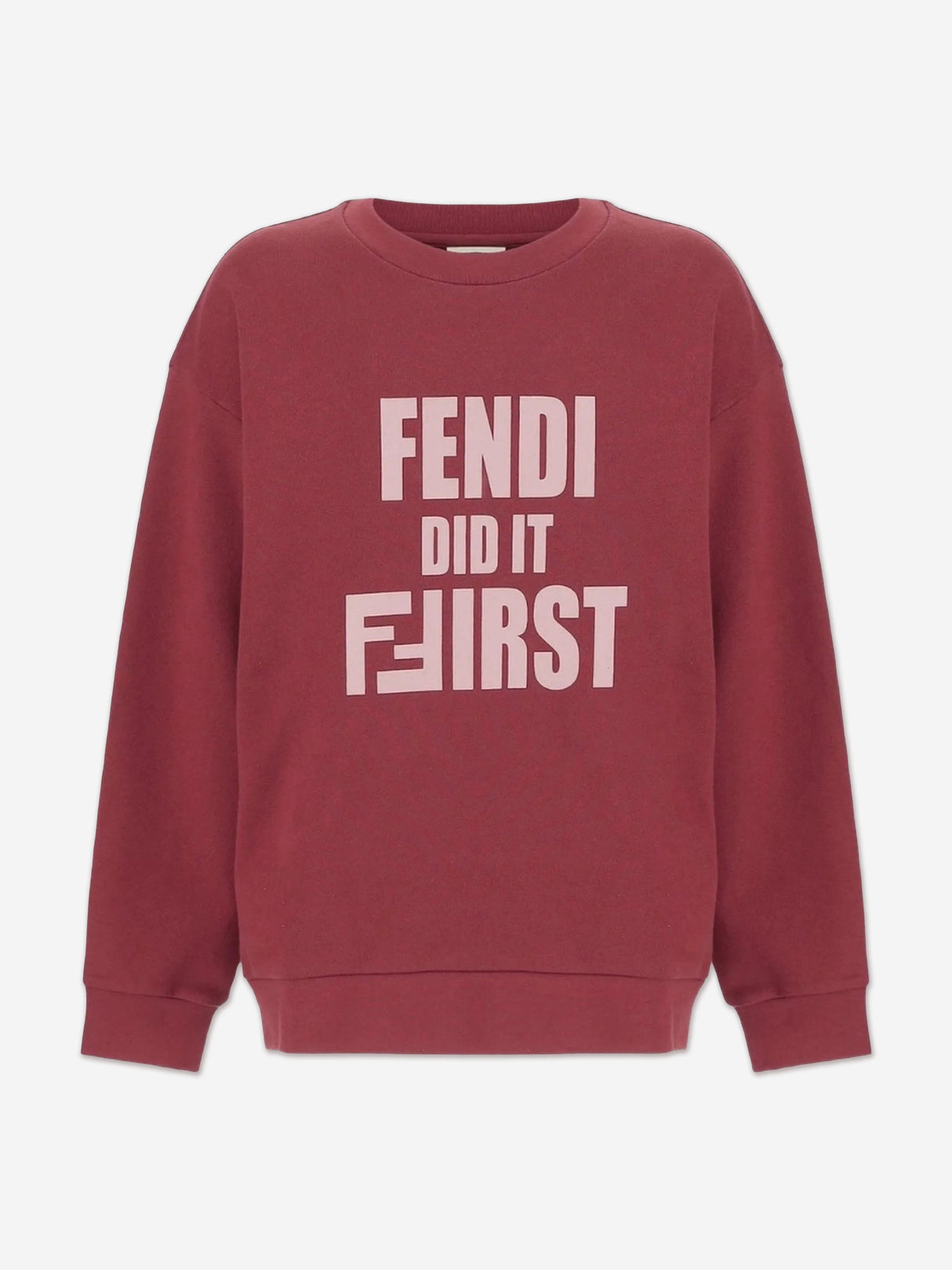Fendi Kids Slogan Sweatshirt in Red