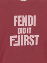 Fendi Kids Slogan Sweatshirt in Red