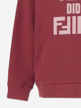 Fendi Kids Slogan Sweatshirt in Red