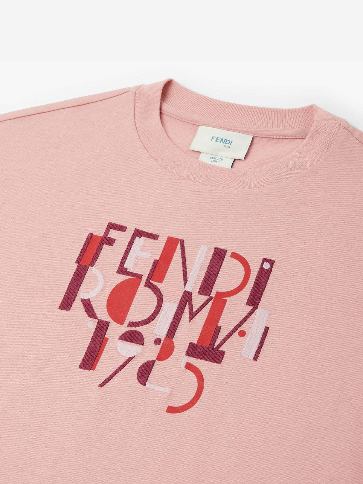 Fendi Girls Logo T-Shirt in Pink