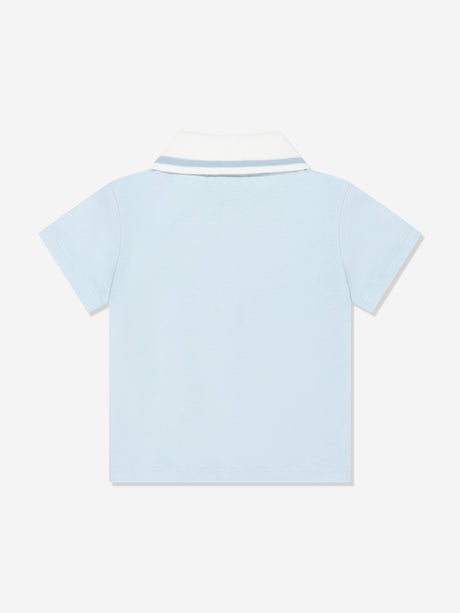 Fendi Baby Boys FF Logo Polo Shirt in Blue
