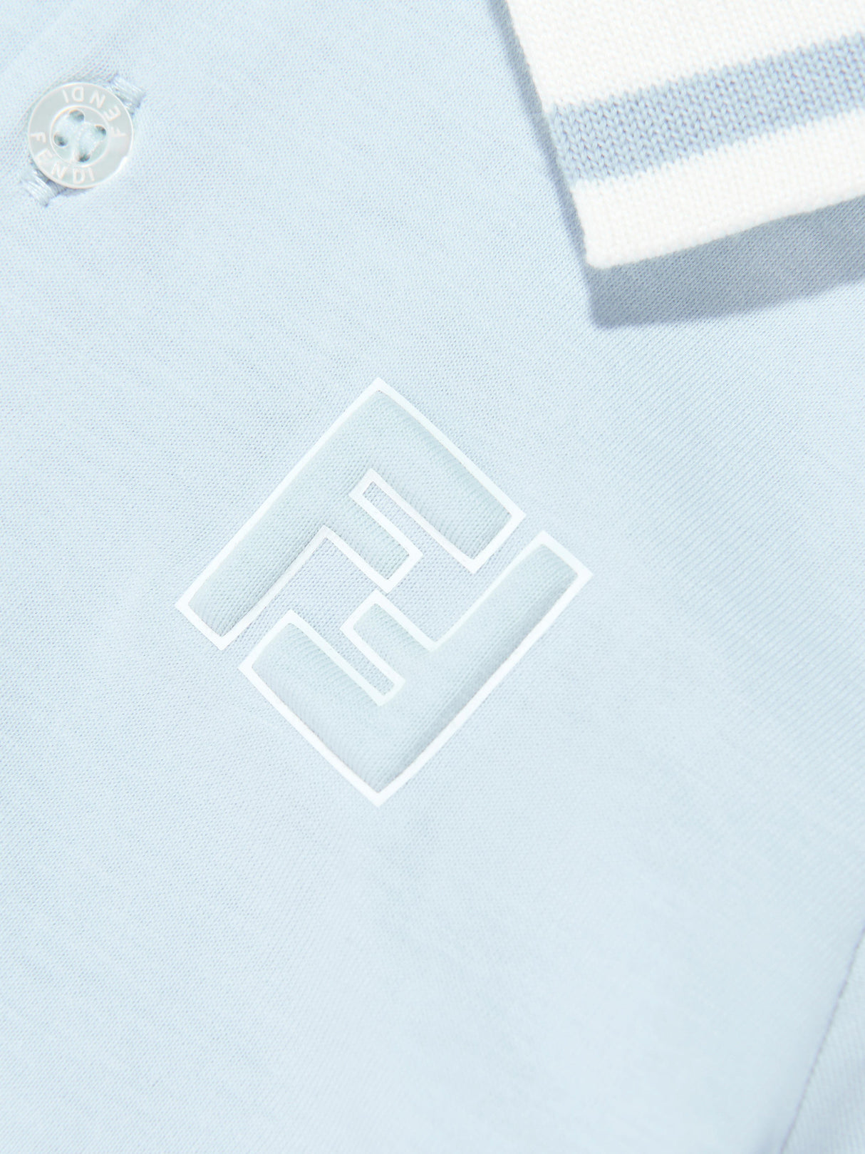 Fendi Baby Boys FF Logo Polo Shirt in Blue
