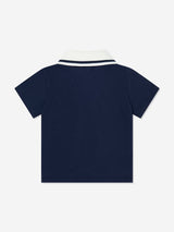 Fendi Baby Boys FF Logo Polo Shirt in Navy