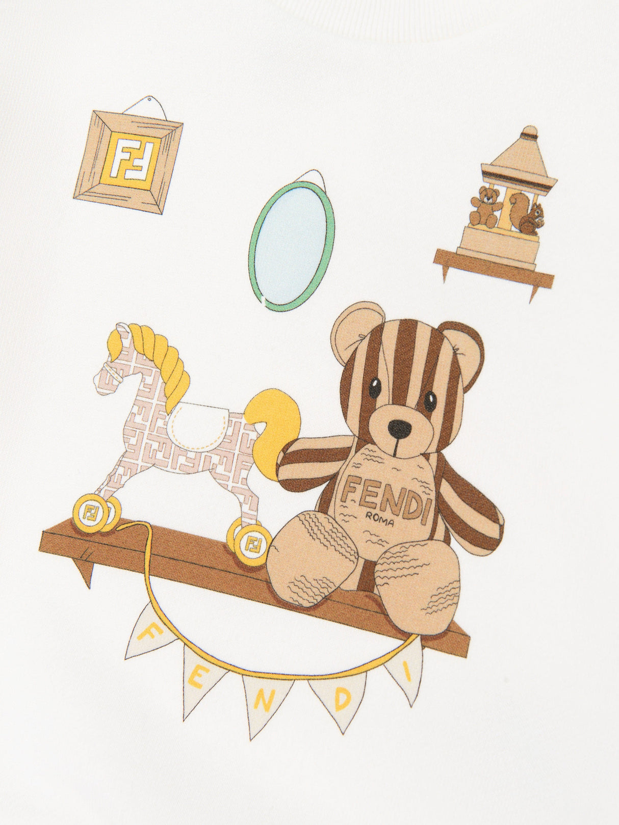 Fendi Baby Playroom Sweatshirt in White