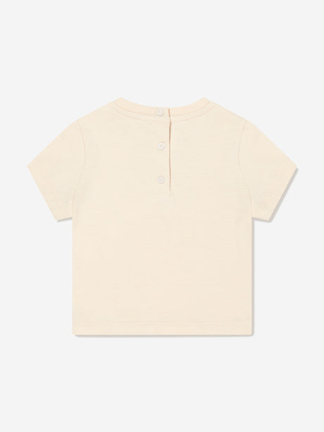 Fendi Baby Logo T-Shirt in Beige