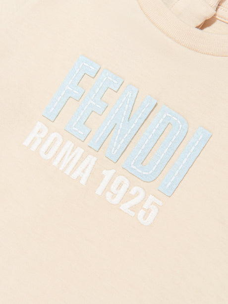 Fendi Baby Logo T-Shirt in Beige