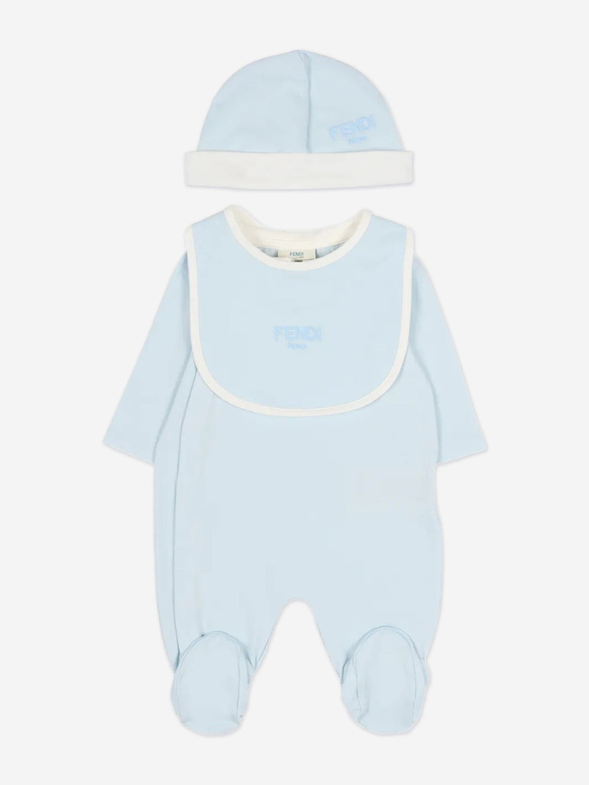 Fendi Baby Boys Logo Babygrow Set in Blue