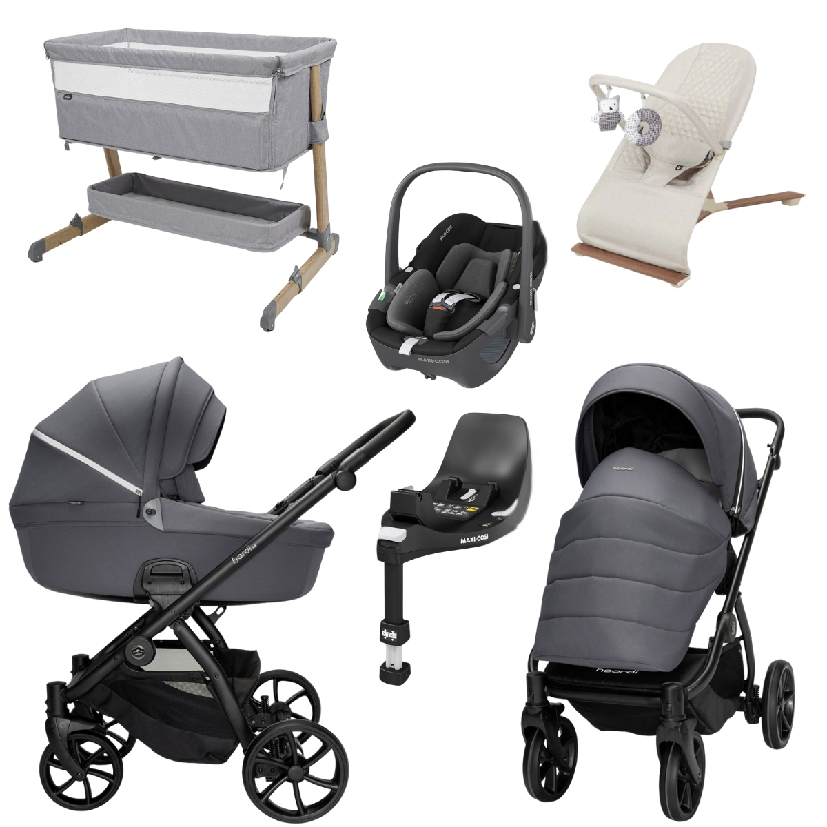 Noordi Fjordi V2 Ultimate Travel System Bundle With Maxi Cosi Pebble 360 i-Size Car Seat