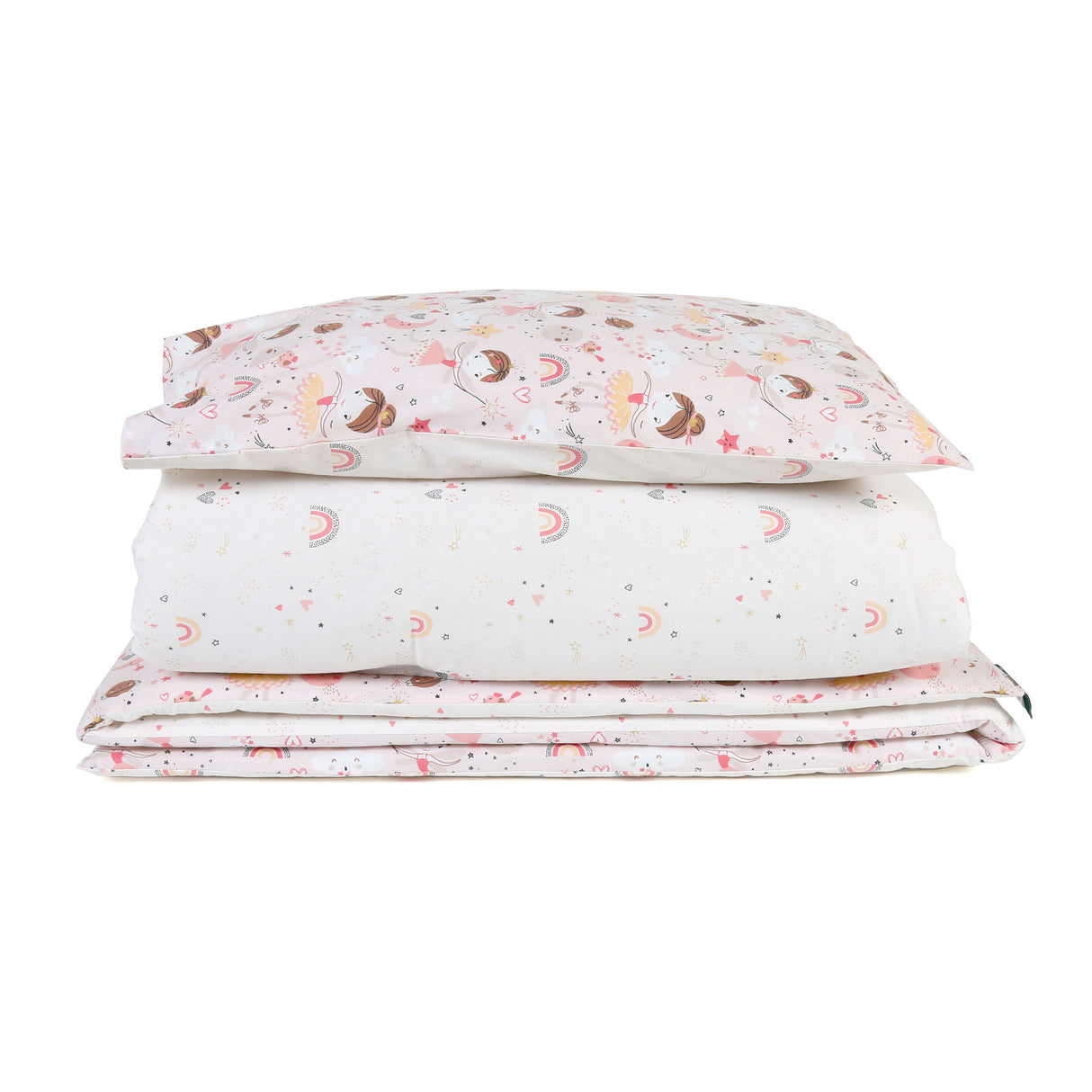 FORREST 3 Piece Reversible Cot Bed Set – Organic Cotton Baby Bedding - Fairy