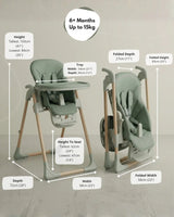 Flare Foldable High Chair - Green