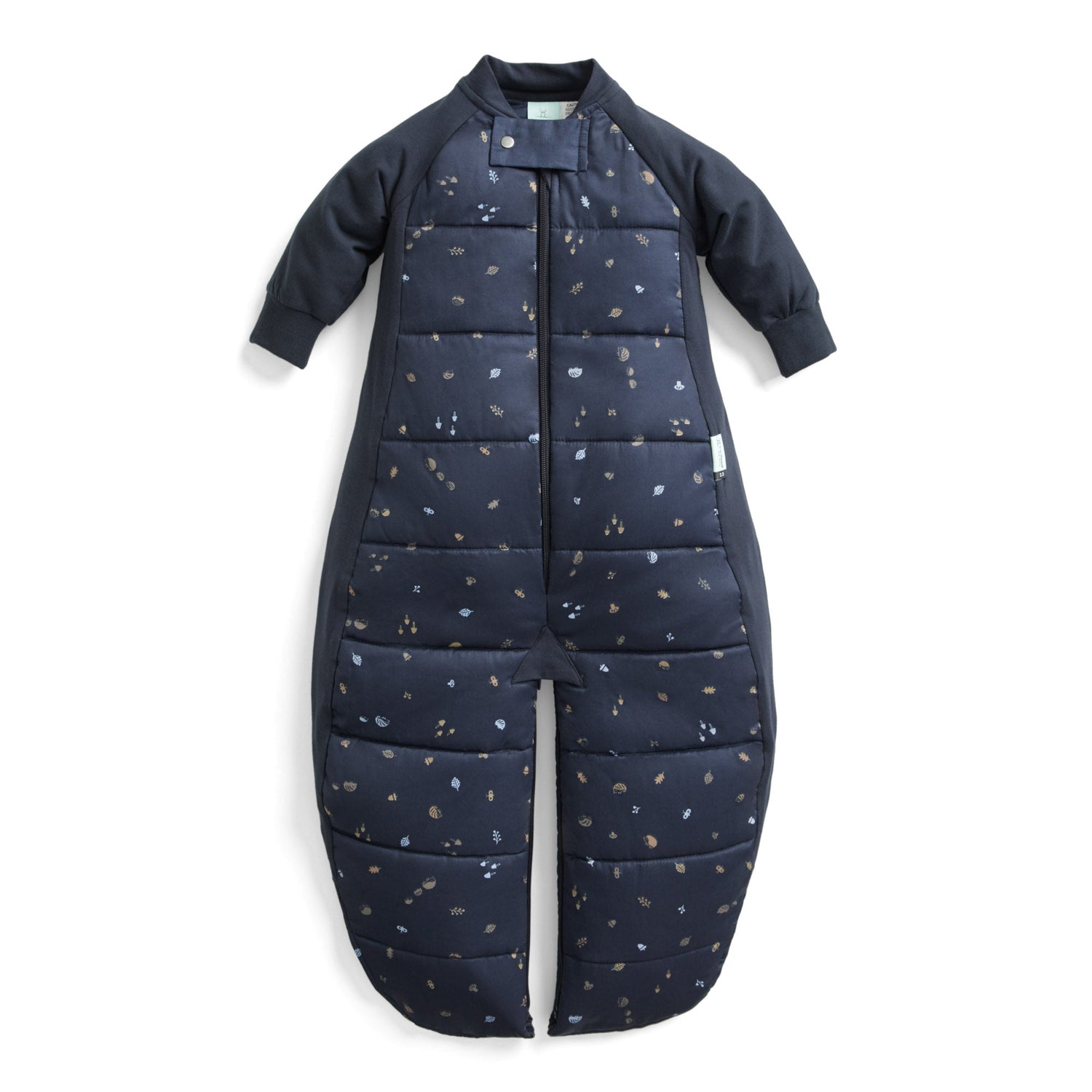 ergoPouch - Organic Winter Long Sleeved 2 in 1 Sleeping Suit Bag - Hedgehog 2.5 TOG