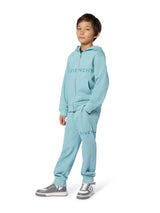 Givenchy Kids Logo Print Zip Up Top in Blue