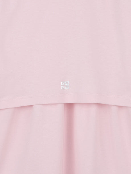 Givenchy Girls Logo Print Skater Dress in Pink