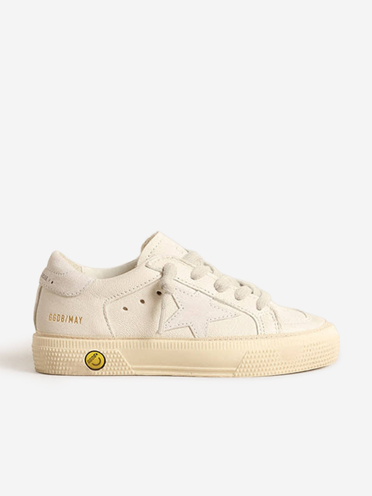 Golden Goose Kids Leather and Suede Star May Trainers in White