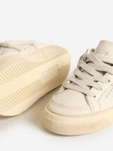 Golden Goose Kids Leather and Suede Star May Trainers in White