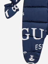 Guess Baby Boys Logo Snowsuit in Navy