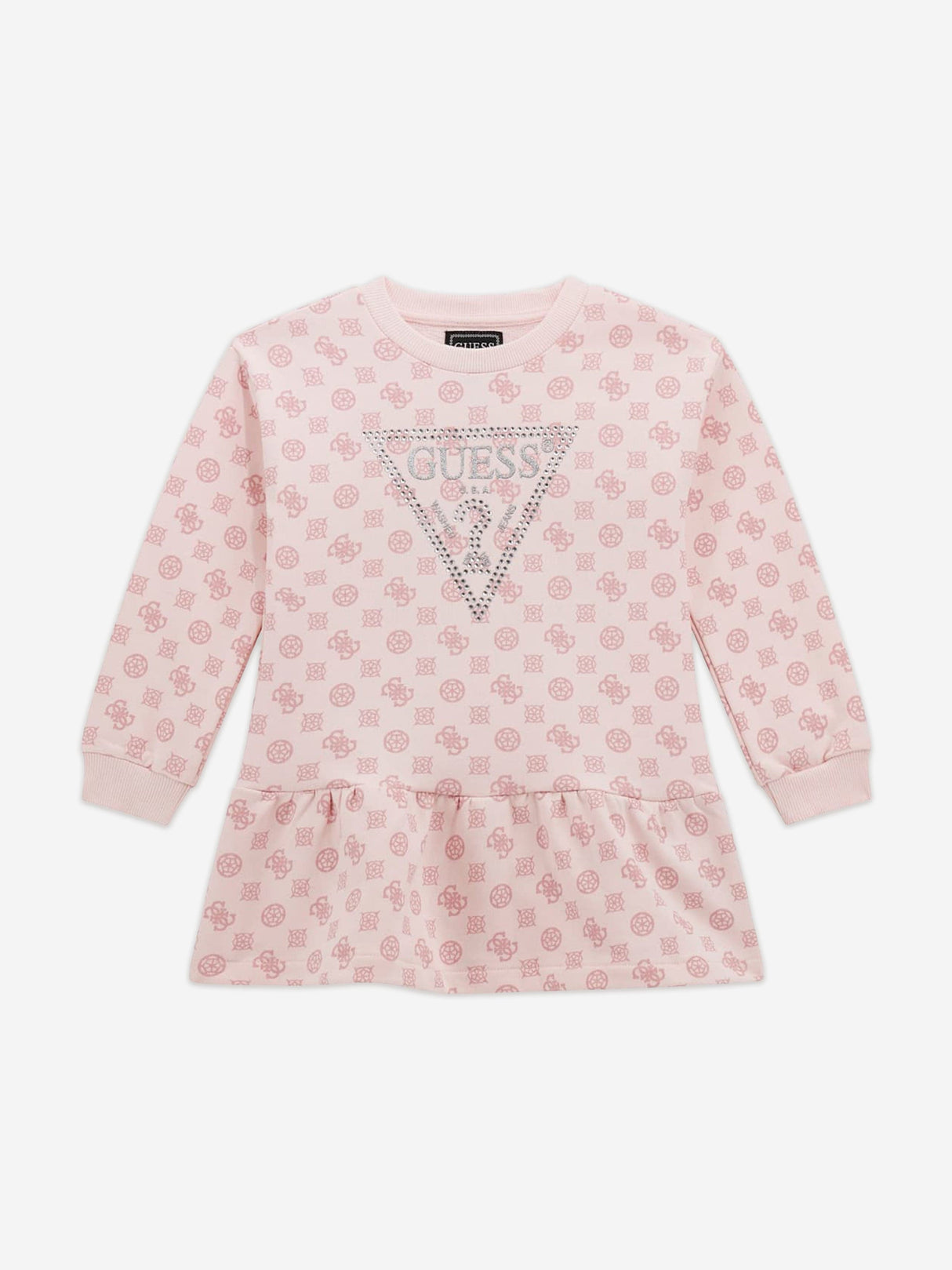 Guess Girls Logo Sweater Dress in Pink