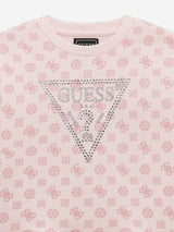 Guess Girls Logo Sweater Dress in Pink