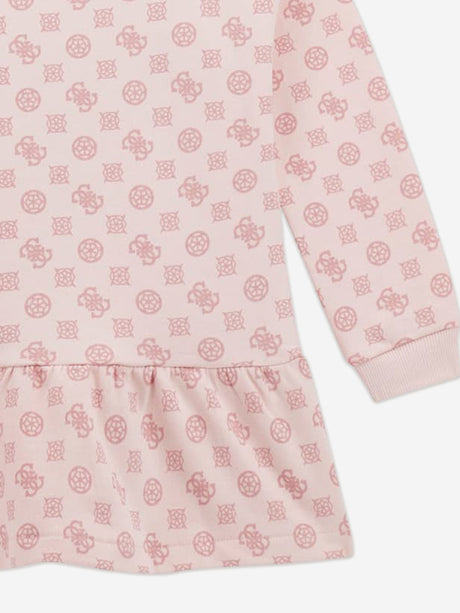 Guess Girls Logo Sweater Dress in Pink