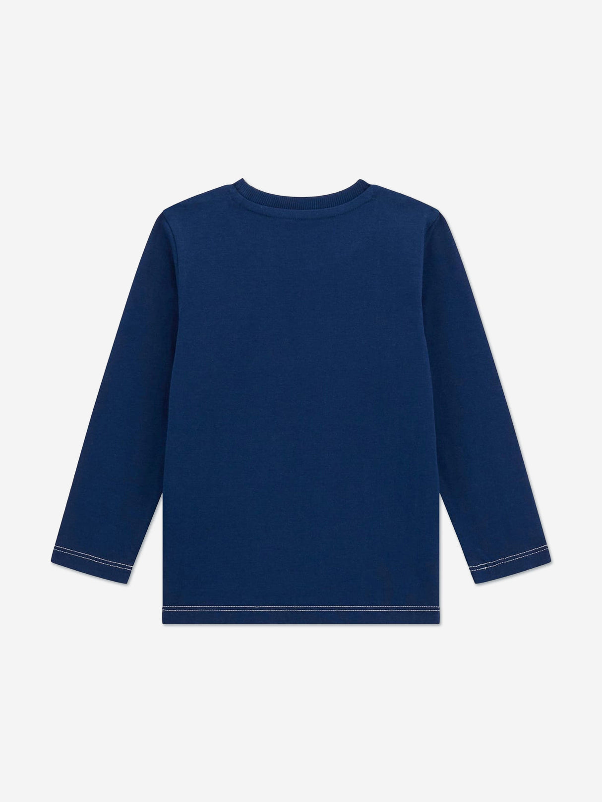 Guess Boys Long Sleeve Logo T-Shirt in Navy