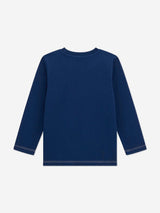 Guess Boys Long Sleeve Logo T-Shirt in Navy