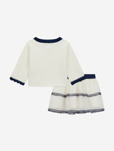 Guess Baby Girls Cardigan and Tulle Skirt Set in Ivory