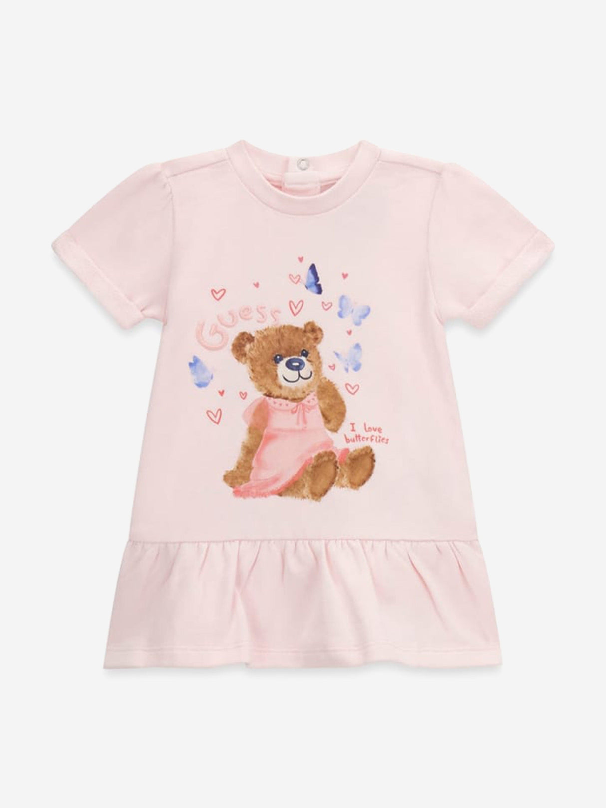 Guess Baby Girls Teddy Bear Dress in Pink