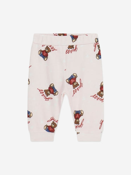 Guess Baby Girls Teddy Bear Bodysuit Gift Set in Pink