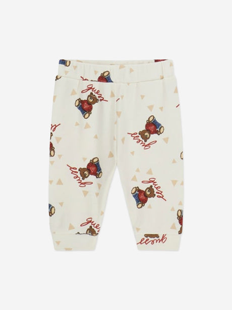 Guess Baby Teddy Bear Bodysuit Set in Ivory