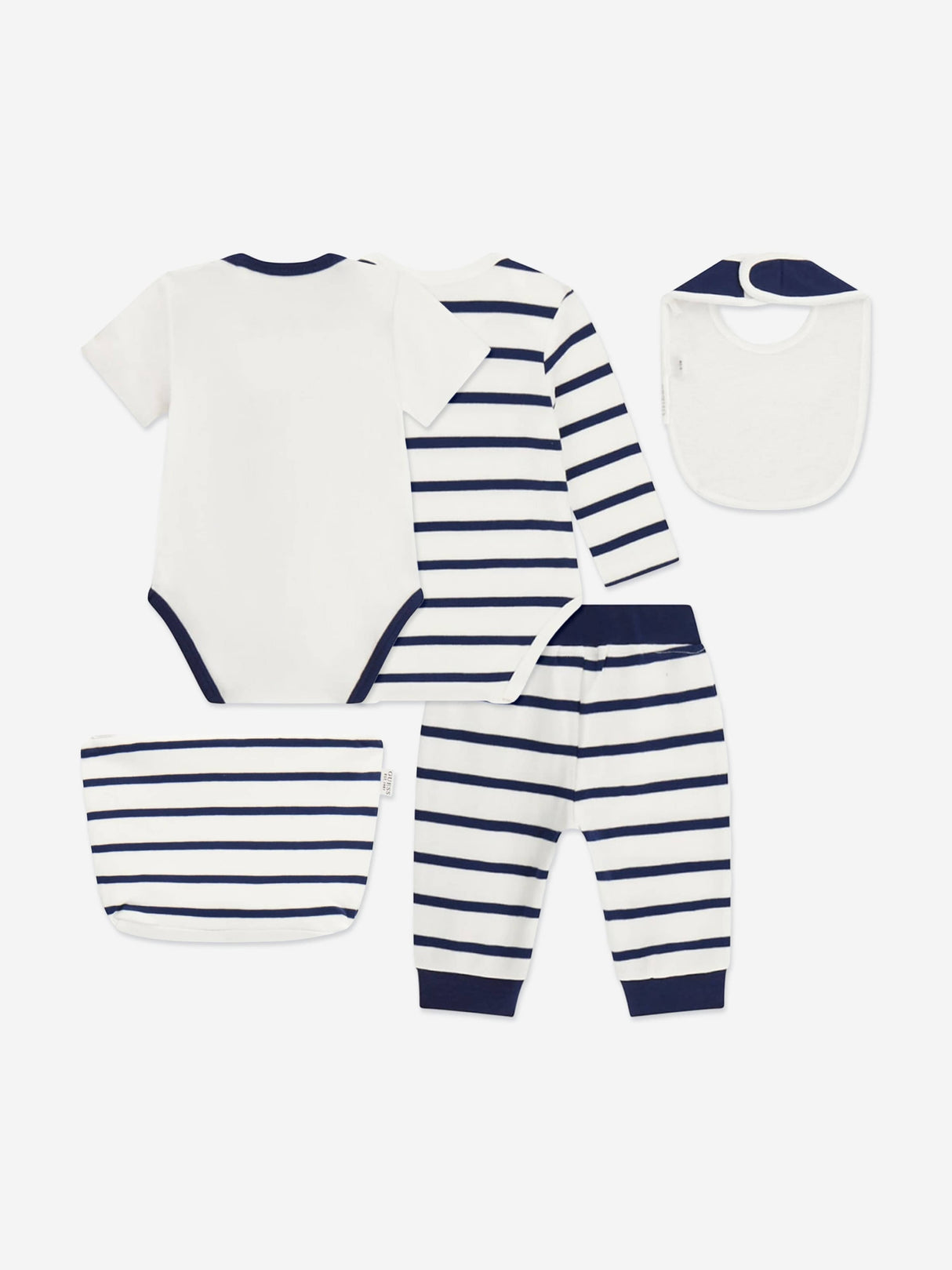 Guess Baby Striped Bodysuit Gift Set in Navy