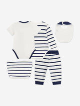 Guess Baby Striped Bodysuit Gift Set in Navy