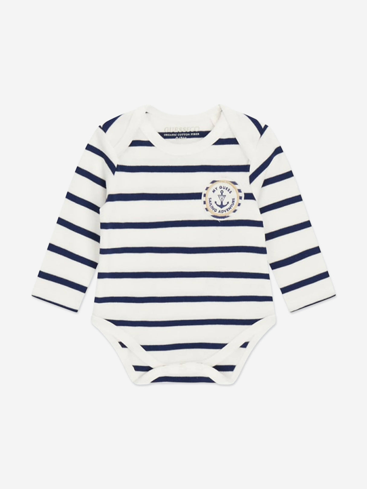 Guess Baby Striped Bodysuit Gift Set in Navy
