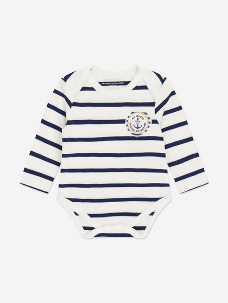 Guess Baby Striped Bodysuit Gift Set in Navy
