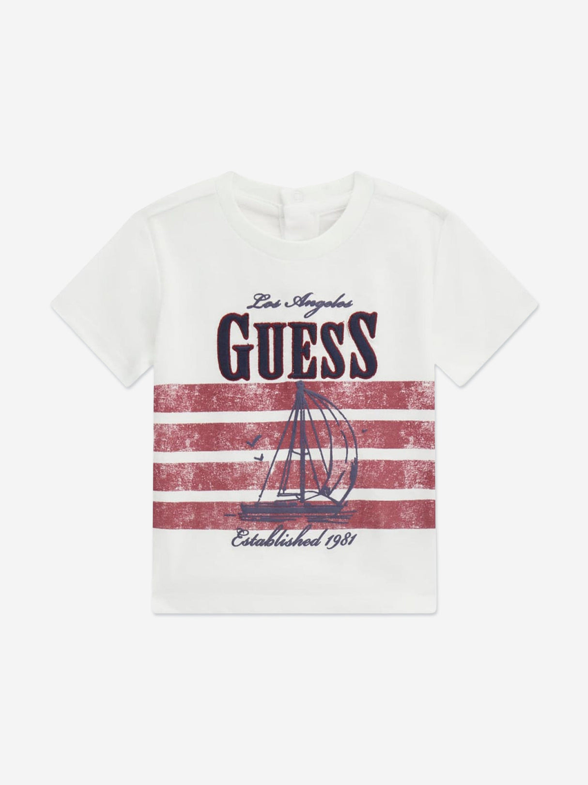 Guess Baby Boys T-Shirt and Denim Shorts Set in White