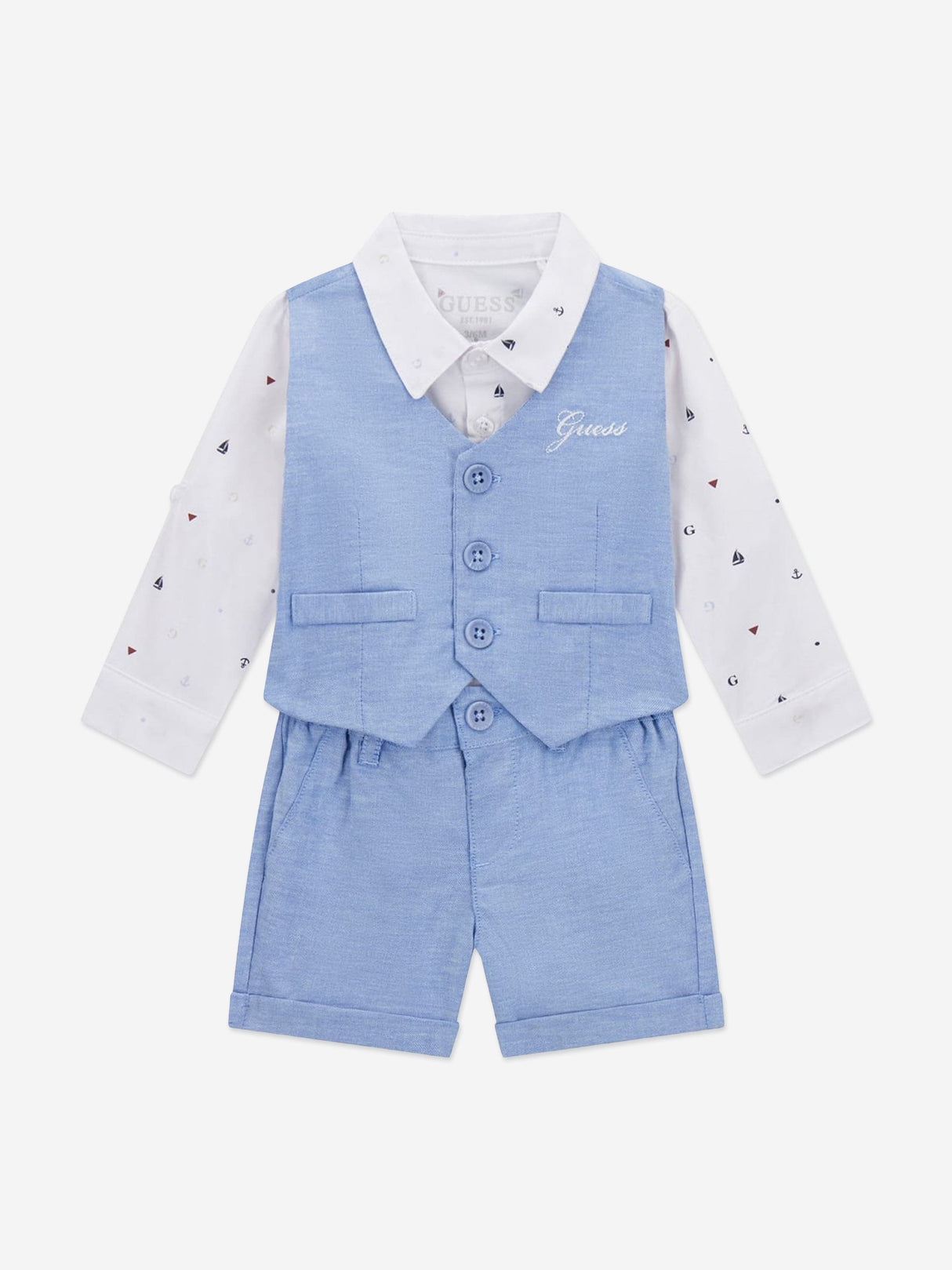 Guess Baby Boys Short Set in Blue