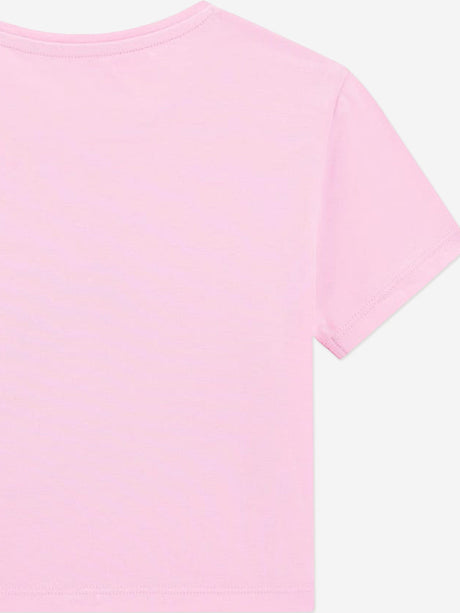 Guess Girls Cropped Cherry T-Shirt in Pink